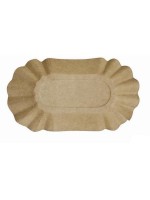 Webstar Barquette en carton jetable ovale en papier kraft 11 x 19.5 cm 250 Pièce/s