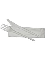 Webstar Besteckset 50 Stk, CPLA, white, dreiteilig, 166 mm