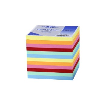 WEDO Zettelbox Ersatzpapier, 700 Blatt, 9 x 9 cm, farbig