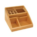 WEDO Stiftehalter Bambus-Serie, Bambus, Grösse: 15.4 x 12.3 x 9 cm