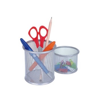 WEDO Stiftehalter Office-Serie silver, im Gitter-Look, 2er Set WEDO Stiftehalter Office-Serie silver, im Gitter-Look, 2er Set