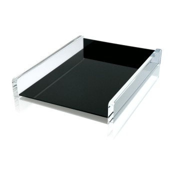 WEDO Corbeille de classement  A4, en acryl, transparent et noir WEDO Corbeille de classement  A4, en acryl, transparent et noir