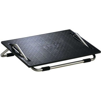 WEDO Fussstütze Ergoswing black /Chrom, Allround-Fussstütze with Wippfunktion