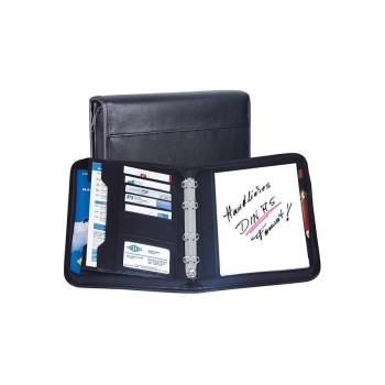 Wedo Collegemappe Kunstcuir noir A5, 4-Ring-Mechanik