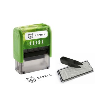 WEDO Tampon Vos affaires 3 lignes, vert WEDO Tampon Vos affaires 3 lignes, vert