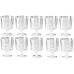 Weita Verres à vin jetables 200 ml 10 Pièce/s, Transparent