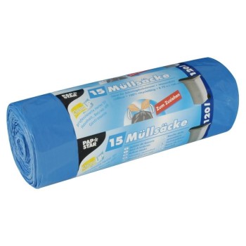 Weita Kehrichtsack 120L/blue, Pack à 15 Stk,Zugband