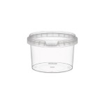 Weita Runddose mit Deckel PP 280 ml, 1 Pack à 40 Stk. D: 9.7cm Transparent