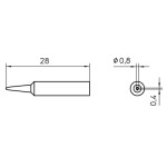 Weller Lötspitze XNT H, pour Lötkolben WXP 65