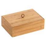 Wenko Bambus Box Terra mit Deckel, 22 x 15 x 7 cm