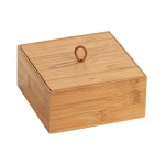 Wenko Bambus Box Terra with Deckel, 15 x 15 x 7 cm