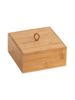 Wenko Bambus Box Terra mit Deckel, 15 x 15 x 7 cm