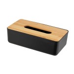 Wenko Kosmetiktuchbox Rotello black , Bambus/ Kunststoff