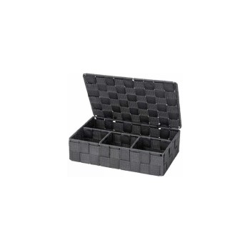 Wenko Badkorb Adria mit Deckel klein, Polypropylen, Dunkelgrau Wenko Badkorb Adria mit Deckel klein, Polypropylen, Dunkelgrau