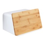 Wenko Brotkasten Kubo, Kunststoff/Bambus, white