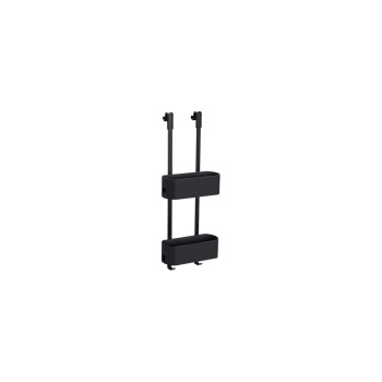 Wenko Caddie de douche Noir/Noir mat, Acier inoxydable