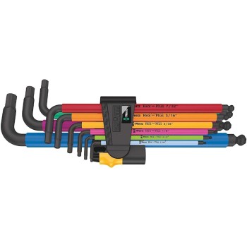 Wera 950/9 Hex-Plus Multicolour Imperial 2, Winkelschlüsselsatz, Multicolour, zöllig