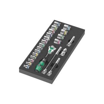 Wera Jeu de cliquets 8000 B Zyklop 9721 Insert en mousse, 23 pièces Wera Jeu de cliquets 8000 B Zyklop 9721 Insert en mousse, 23 pièces