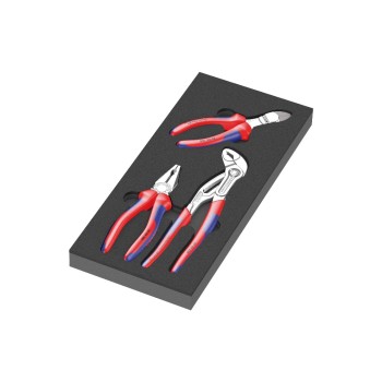 Wera Jeu de pinces Knipex 9780 Kit de garniture en mousse 1, 3 pièces Wera Jeu de pinces Knipex 9780 Kit de garniture en mousse 1, 3 pièces