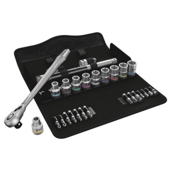 Wera Zyklop Metal-Knarrensatz 1/2, 8100 SC 8 with Umschalthebel