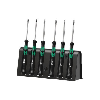 Wera 2067/6 Elektroniker TORX 6-teilig, BO-Schraubendrehersatz + Rack