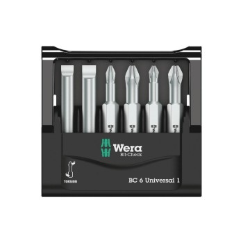 Wera Kit de bits Bit-Check 6 Universal 1, 6 Pièce/s pièce(s) Wera Kit de bits Bit-Check 6 Universal 1, 6 Pièce/s pièce(s)