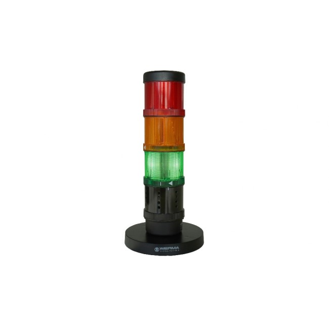 WERMA CO2 Ampel  649.000.10, 230V AC, red yellow grün black , D70  H287mm WERMA CO2 Ampel  649.000.10, 230V AC, red yellow grün black , D70  H287mm