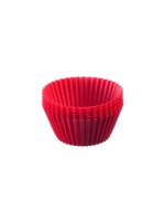 Westmark 6er Set Silikon-Muffinformen,, D7cm, red