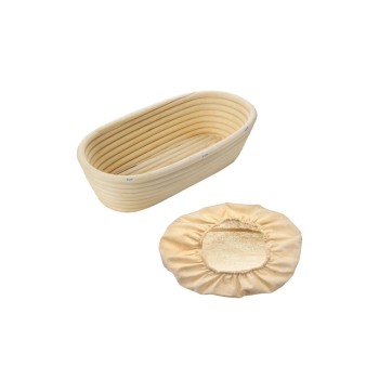 Westmark Set Gärkorb oval mit Bezug, 27.5 x 14 x 7.1cm