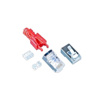 Wirewin Connecteur RJ45 KAT6A Securelock 10 Pièce/s, Rouge Wirewin Connecteur RJ45 KAT6A Securelock 10 Pièce/s, Rouge