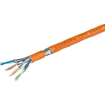 Wirewin Verlegekabel: S/FTP, 1km, orange, Cat.7, 4x2xAWG23, LSOH-3, 1000Mhz, CCA Wirewin Verlegekabel: S/FTP, 1km, orange, Cat.7, 4x2xAWG23, LSOH-3, 1000Mhz, CCA
