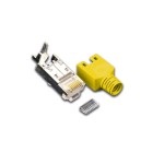 Hirose Stecker TM11, 50er Pack, KAT5e, with Knickschutztülle, yellow