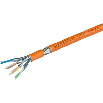 Wirewin Verlegekabel: S/FTP, 500m, orange, Cat.7, 4x2xAWG23, LSOH, 1000Mhz, 10Gbps Wirewin Verlegekabel: S/FTP, 500m, orange, Cat.7, 4x2xAWG23, LSOH, 1000Mhz, 10Gbps