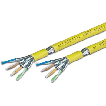 Wirewin Verlegekabel TWIN:S/FTP,500m,gelb, Cat.7A, 2x4x2xAWG23, LSOH-3, 1000Mhz, CCA Wirewin Verlegekabel TWIN:S/FTP,500m,gelb, Cat.7A, 2x4x2xAWG23, LSOH-3, 1000Mhz, CCA