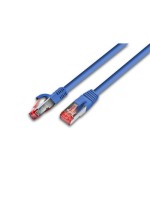 Wirewin Patch cable: S/FTP, 01m, blue, Cat.6, AWG27, 1Gbps, 250MHz, Zugentlastung