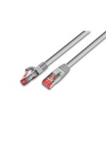Wirewin Patch cable: S/FTP, 00.75m, grey, Cat.6, AWG27, 1Gbps, 250MHz, Zugentlastung