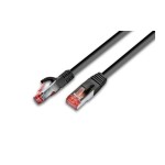Wirewin Câble patch: S/FTP, 50m, noir, Cat.6, AWG27, 1Gbps, 250MHz, Zugentlastung
