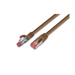 Wirewin Patch cable: S/FTP, 04m, braun, Cat.6, AWG27, 1Gbps, 250MHz, Zugentlastung