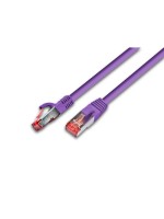 Wirewin Patch cable: S/FTP, 01m, violett, Cat.6, AWG27, 1Gbps, 250MHz, Zugentlastung