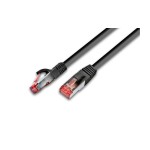 Wirewin Câble patch: F/UTP, 1m, noir, Cat.5e, AWG26, 1Gbps, 100MHz, Zugentlastung