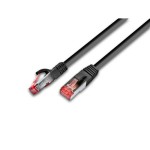 Wirewin Câble patch: F/UTP, 10m, noir, Cat.5e, AWG26, 1Gbps, 100MHz, Zugentlastung