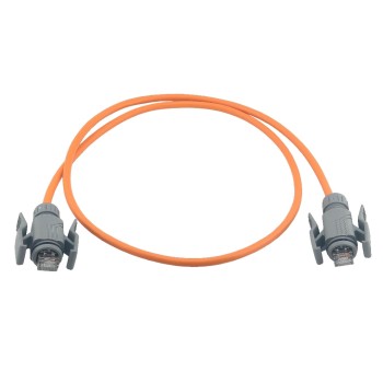 Wirewin Patchkabel: S/FTP, 3m, orange, Cat.6A, PUR, 6mm, RJ45 (IP67) - RJ45 (IP67)