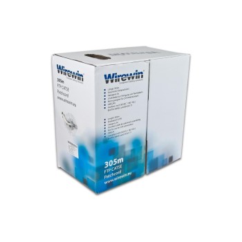 Wirewin Patchkabel: F/UTP, 305m, Cat.5e, 1Gbps, 100MHz, grau Wirewin Patchkabel: F/UTP, 305m, Cat.5e, 1Gbps, 100MHz, grau