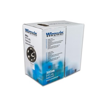 Wirewin Câble patch: F/UTP, 305m, Cat.6, 1Gbps, 250MHz, gris Wirewin Câble patch: F/UTP, 305m, Cat.6, 1Gbps, 250MHz, gris