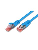 Wirewin Câble patch: UTP 0.25m bleu, Cat.6, AWG26, 1Gbps, 250MHz, Knickschutz