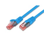 Wirewin Câble patch: UTP 2m bleu, Cat.6, AWG26, 1Gbps, 250MHz, Knickschutz