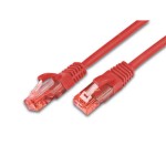 Wirewin Câble patch: UTP 1m rouge , Cat.6, AWG26, 1Gbps, 250MHz, Knickschutz