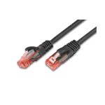 Wirewin Câble patch: UTP 2m noir, Cat.6, AWG26, 1Gbps, 250MHz, Knickschutz