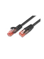 Wirewin Câble patch: UTP 2m noir, Cat.6, AWG26, 1Gbps, 250MHz, Knickschutz
