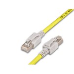Wirewin Cat.6A LED Câble patch 1m jaune, PIMF, S/FTP, 10Gbps, Halogenfrei